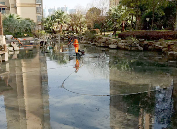 比如景观池淤泥清理